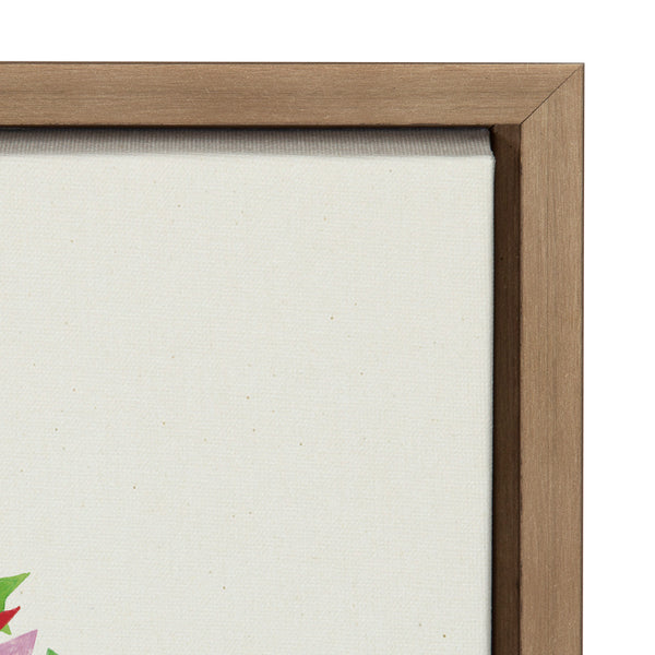 Kate & Laurel Sylvie Xmas Wreath Happy Holidays Framed Canvas By Shannon Snow