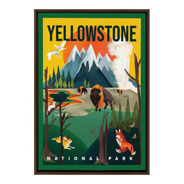 kate & laurel Sylvie Yellowstone Park Framed Canvas by The Whiskey Ginger