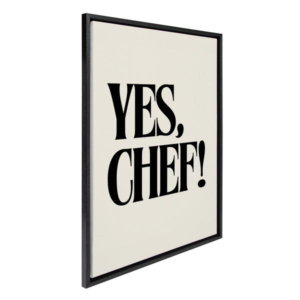 Kate & Laurel Sylvie Yes Chef Framed Canvas By Saint And Sailor Studios