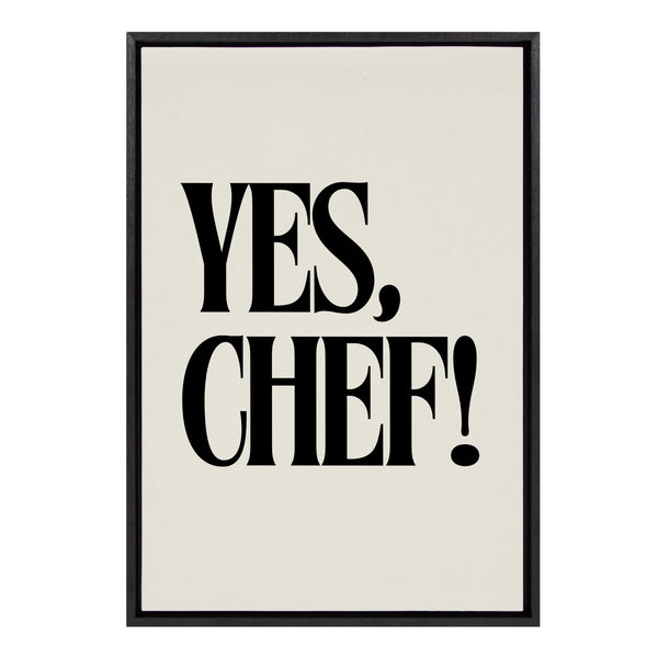 Kate & Laurel Sylvie Yes Chef Framed Canvas By Saint And Sailor Studios