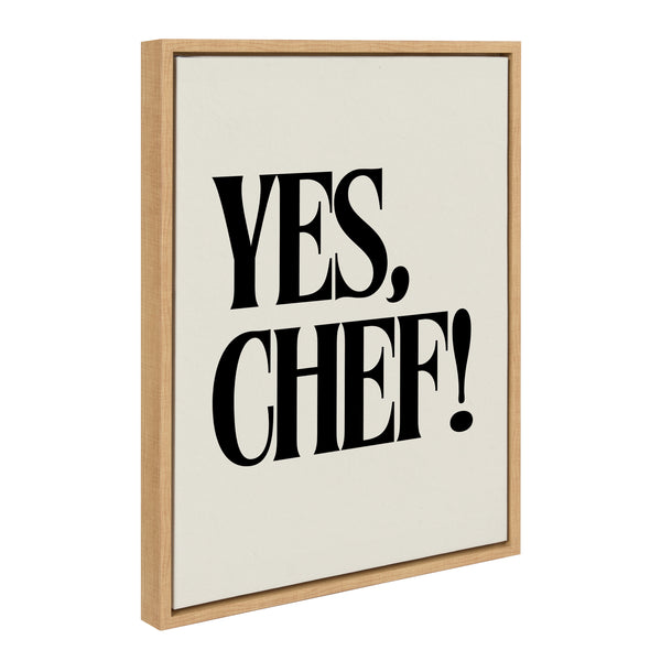 kate & laurel Sylvie Yes Chef Framed Canvas by Saint and Sailor Studios