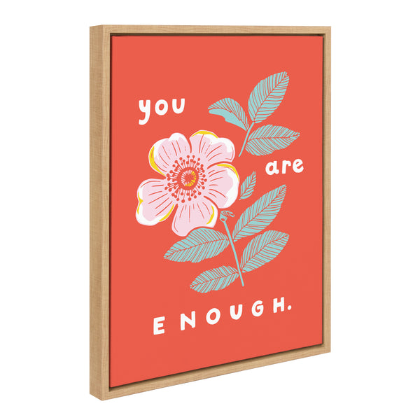 Kate & Laurel Sylvie You Are Enough Framed Canvas By Maria Filar