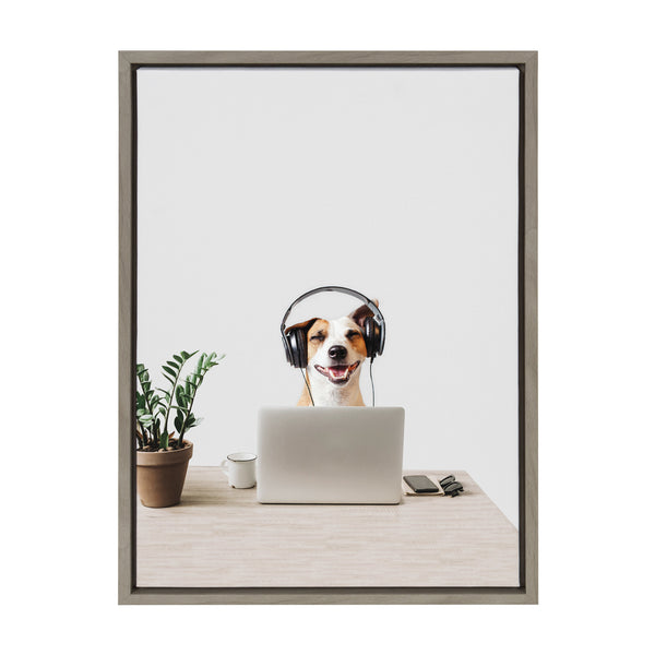 kate & laurel Sylvie You can call me Doug I’m in IT Framed Canvas by The Creative Bunch Studio