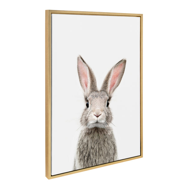 Kate & Laurel Sylvie Young Rabbit Framed Canvas By Amy Peterson Art Studio