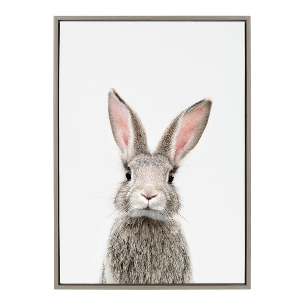 Kate & Laurel Sylvie Young Rabbit Framed Canvas By Amy Peterson Art Studio