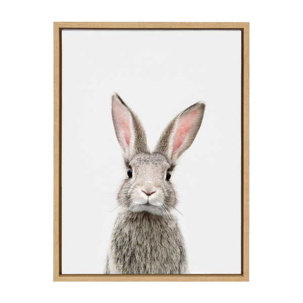 kate & laurel Sylvie Young Rabbit Framed Canvas by Amy Peterson Art Studio