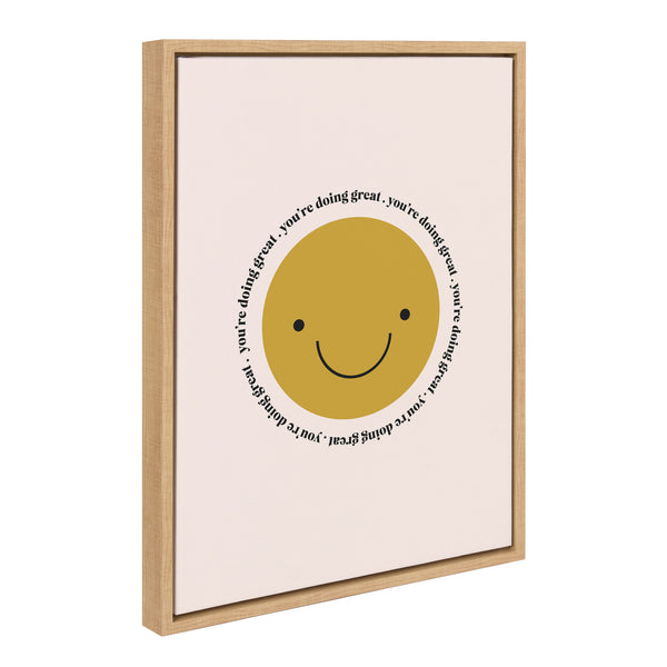 Kate & Laurel Sylvie Your Doing Great Framed Canvas By Duchess Plum