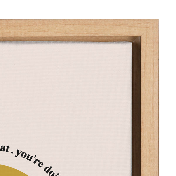 Kate & Laurel Sylvie Your Doing Great Framed Canvas By Duchess Plum