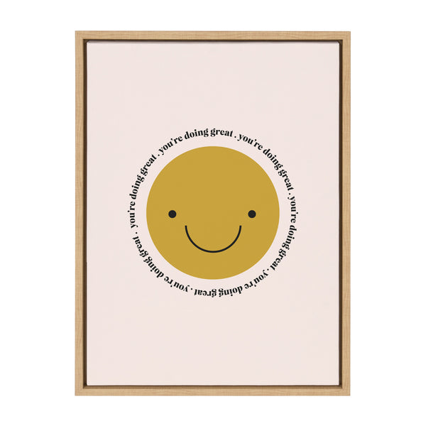 kate & laurel Sylvie Your Doing Great Framed Canvas by Duchess Plum