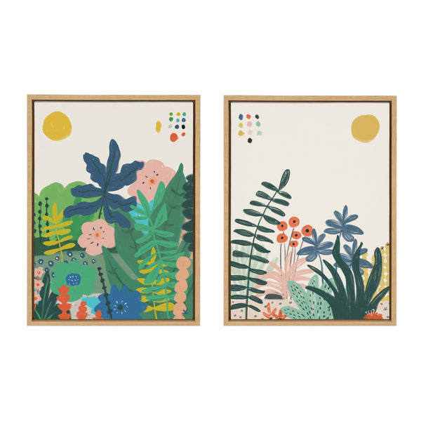 Kate & Laurel Sylvie Zen Garden 1 And 2 Framed Canvas Art Set By Kelly Knaga