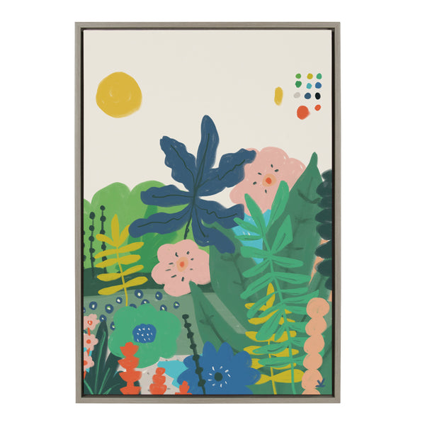 Kate & Laurel Sylvie Zen Garden 1 Framed Canvas By Kelly Knaga