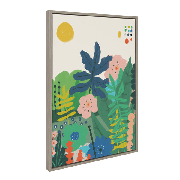 Kate & Laurel Sylvie Zen Garden 1 Framed Canvas By Kelly Knaga