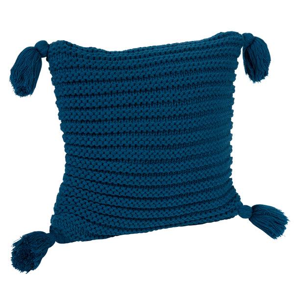 Kate & Laurel Tassey Large Knit Pillow Cover With Tassels