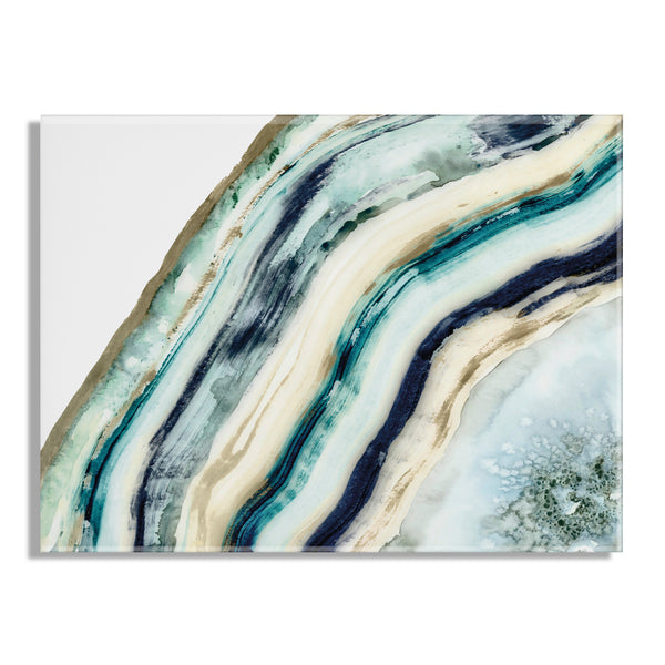 Kate & Laurel Teal Agate Floating Acrylic Art By Amy Lighthall