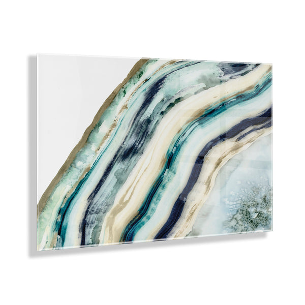 kate & laurel Teal Agate Floating Acrylic Art by Amy Lighthall