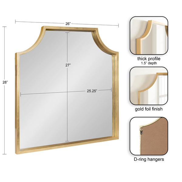 Kate & Laurel Travis Scalloped Arch Framed Wall Mirror