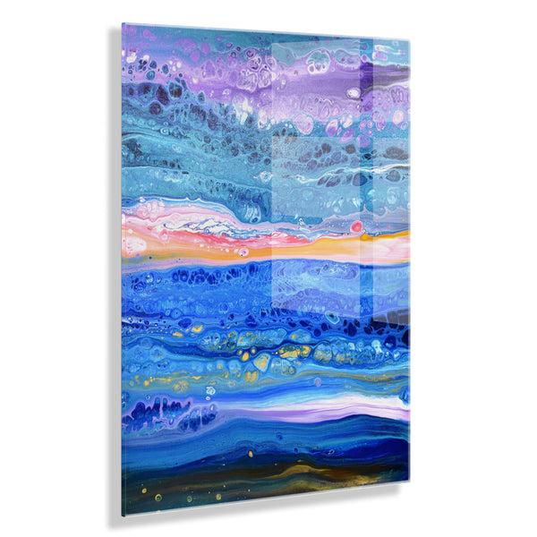 kate & laurel Tropical Tides Floating Acrylic Art by Xizhou Xie