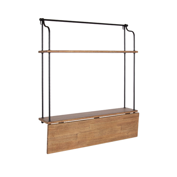 Kate & Laurel Walters Wood And Metal Folding Floating Desk
