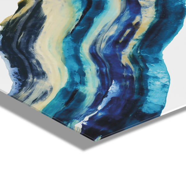 Kate & Laurel Wavy Lines Floating Acrylic Art By Amy Lighthall