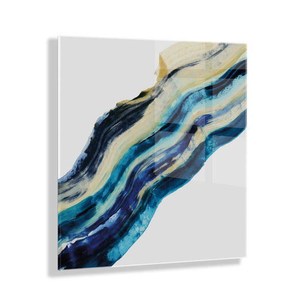 kate & laurel Wavy Lines Floating Acrylic Art by Amy Lighthall