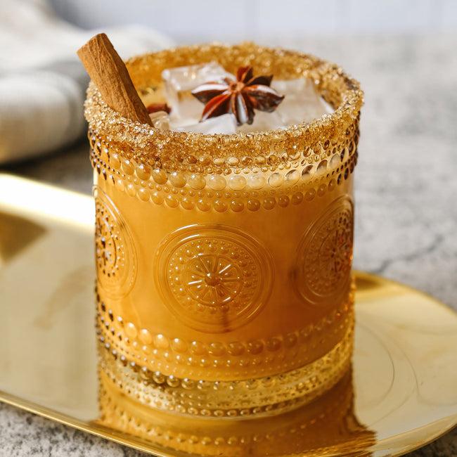 kate aspen 10 oz. Hobnail Beaded Floral Amber Drinking Glasses (Set of 6) kate aspen 10 oz. Hobnail Beaded Floral Amber Drinking Glasses (Set of 6)