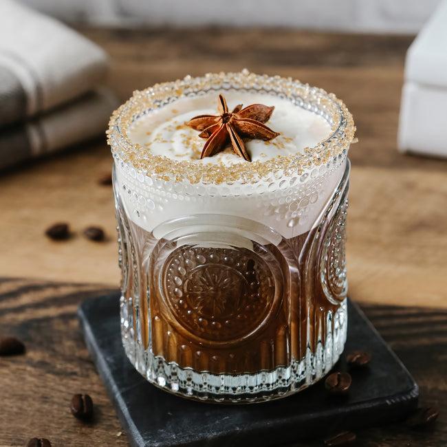 Kate Aspen 10 Oz. Ribbed Retro Arch Floral Clear Drinking Glasses (Set Of 6)