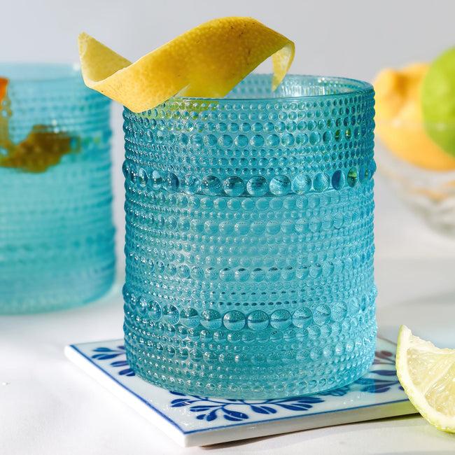 kate aspen 10 oz. Textured Beaded Aqua Glass (Set of 6) kate aspen 10 oz. Textured Beaded Aqua Glass (Set of 6)