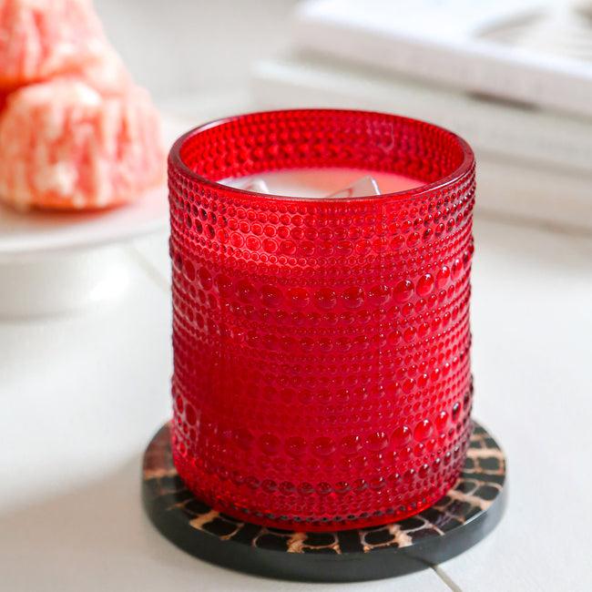 Kate Aspen 10 Oz. Textured Beaded Red Old Fashion Drinking Glasses (Set Of 6)