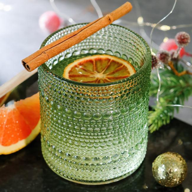 Kate Aspen 10 Oz. Textured Beaded Sage Green Old Fashion Drinking Glasses (Set Of 6)