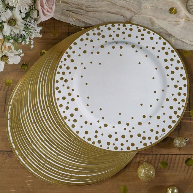 Kate Aspen 13” Classic Gold Foil Dot Placemat (set Of 24)