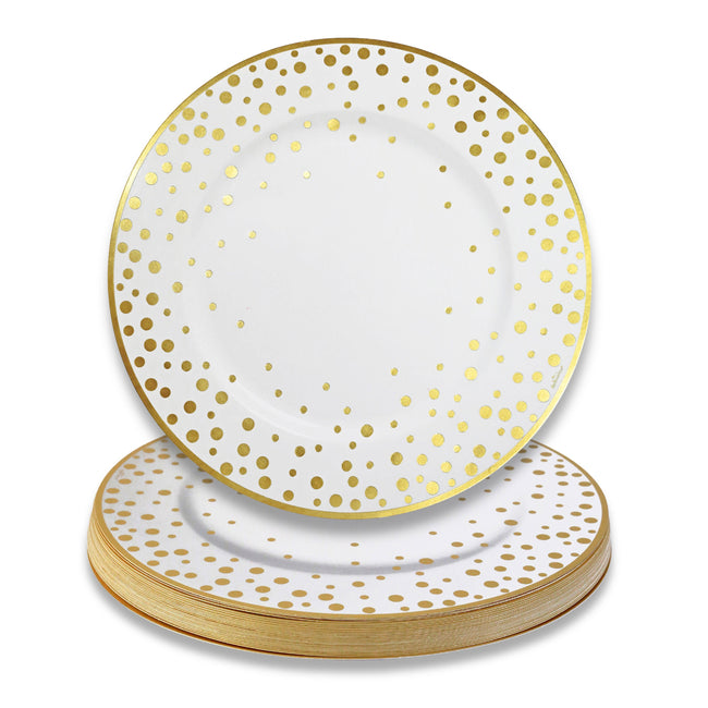 kate aspen 13” Classic Gold Foil Dot Placemat (set of 24)