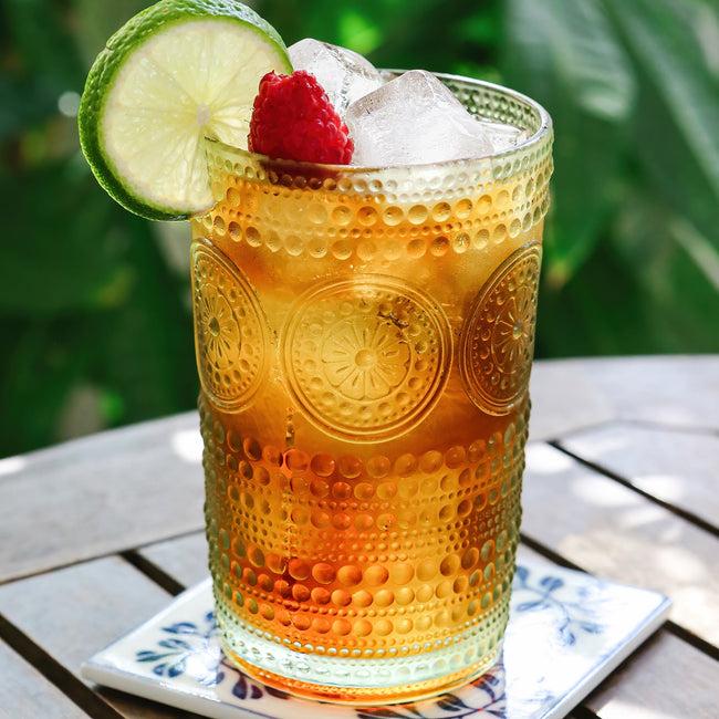 kate aspen 13 oz. Hobnail Beaded Floral Green Drinking Glasses (Set of 6) kate aspen 13 oz. Hobnail Beaded Floral Green Drinking Glasses (Set of 6)