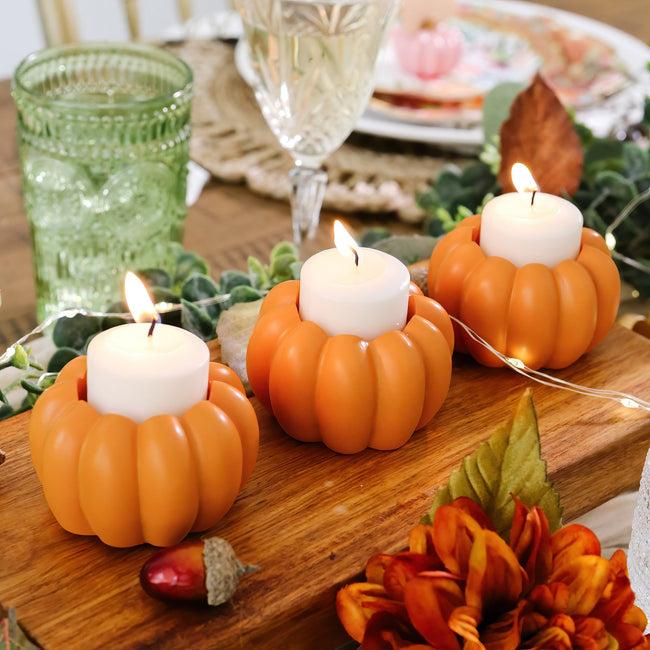 Kate Aspen 2-in-1 Pumpkin Tealight/Candlestick Holder (Set Of 6) - Orange