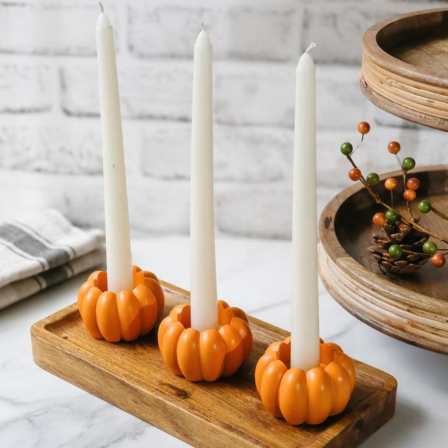 Kate Aspen 2-in-1 Pumpkin Tealight/Candlestick Holder (Set Of 6) - Orange