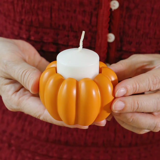 Kate Aspen 2-in-1 Pumpkin Tealight/Candlestick Holder (Set Of 6) - Orange