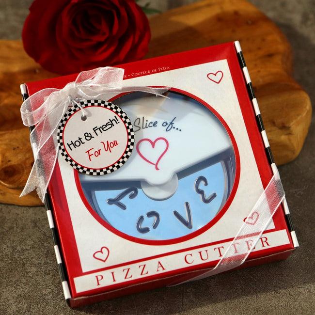 Kate Aspen A Slice Of Love Stainless-Steel Pizza Cutter In Miniature Pizza Box