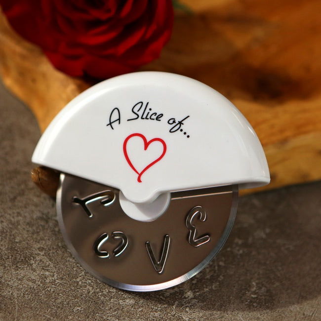 Kate Aspen A Slice Of Love Stainless-Steel Pizza Cutter In Miniature Pizza Box