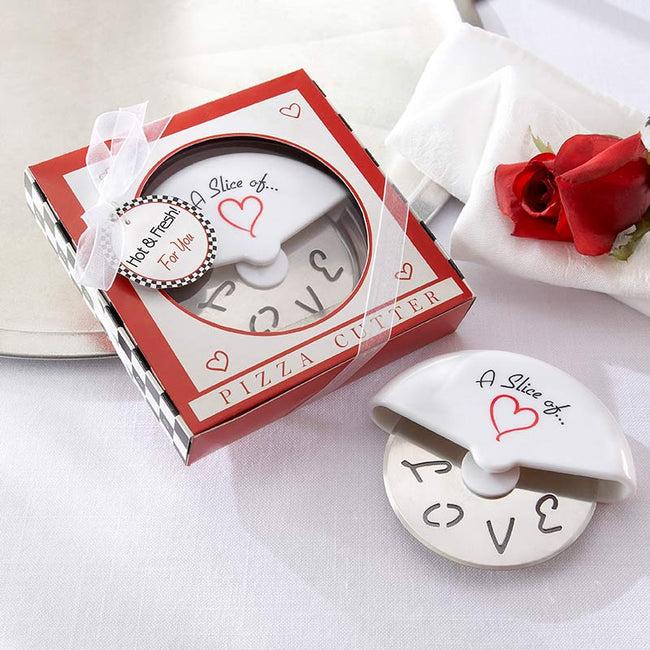 kate aspen A Slice of Love Stainless-Steel Pizza Cutter in Miniature Pizza Box