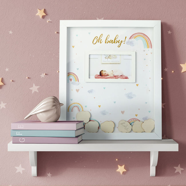 Kate Aspen Baby Shower Guest Book Alternative - Boho Rainbow