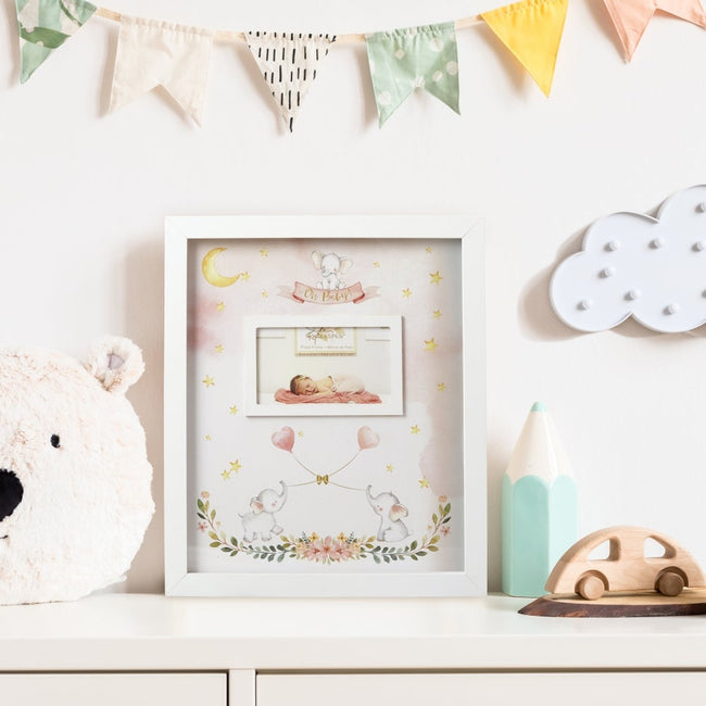 Kate Aspen Baby Shower Guest Book Alternative - Elephant Baby Shower (Pink)