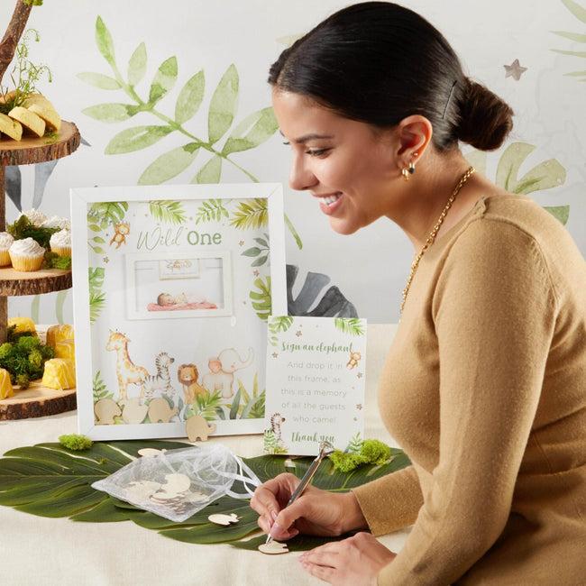 kate aspen Baby Shower Guest Book Alternative - Safari
