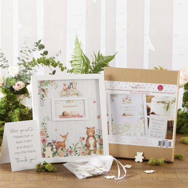 Kate Aspen Baby Shower Guest Book Alternative - Woodland Baby (Pink)