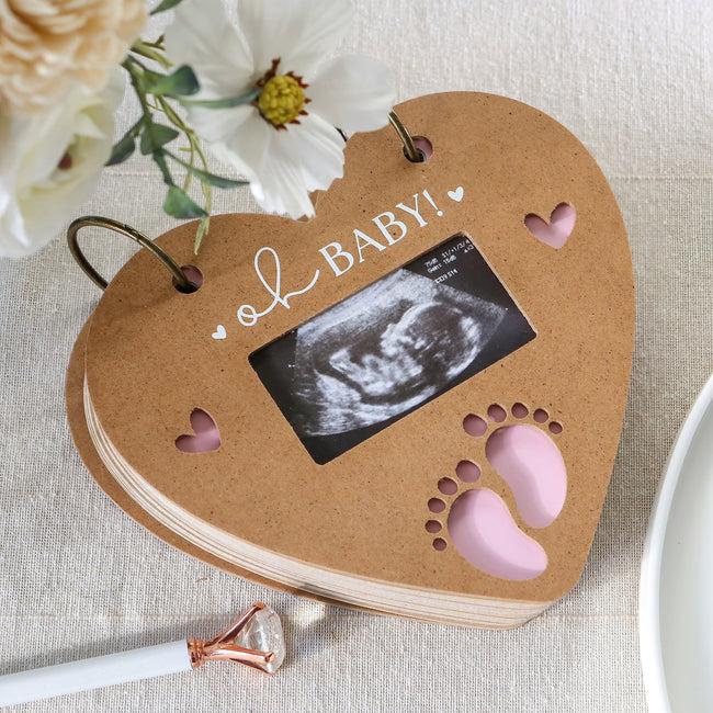 Kate Aspen Baby Shower Prediction Advice Card Keepsake Book - Kraft Heart Shape