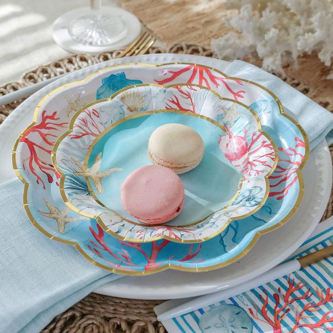 Kate Aspen Beach Party Tableware Set - 7” Plate (set Of 16) 9” Plate (set Of 16) And Napkin (set Of 30)