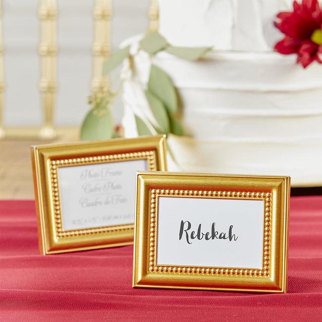 Kate Aspen Beautifully Beaded Gold Place Card/Photo Holder (Set Of 6)