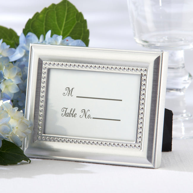 Kate Aspen Beautifully Beaded Silver Place Card/Photo Holder (Set Of 6)