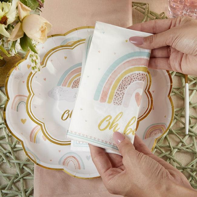 Kate Aspen Boho Rainbow Baby 2 Ply Paper Napkins (Set Of 30)