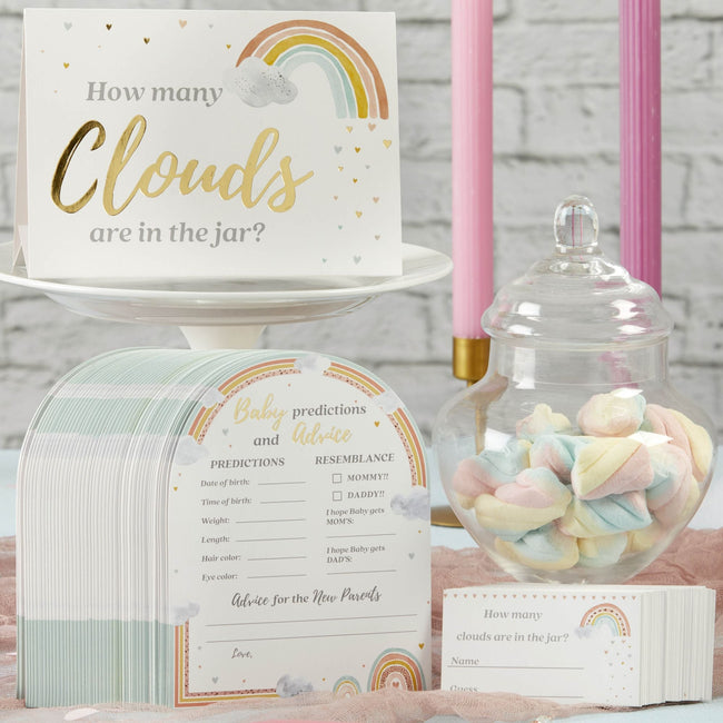 Kate Aspen Boho Rainbow Baby Advice Card & Baby Shower Game (Set Of 50)