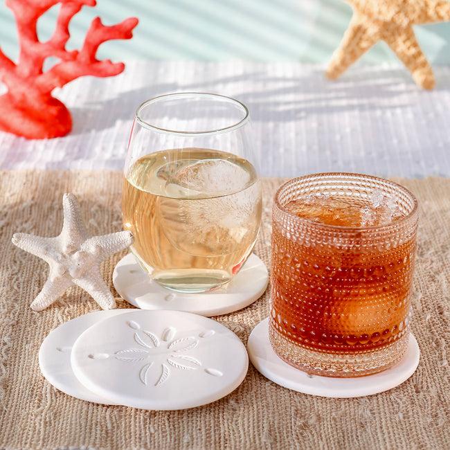 Kate Aspen By The Shore Sand Dollar Drink Coaster Set Of 4