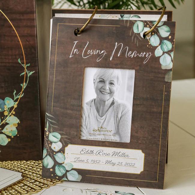 Kate Aspen Celebration Of Life Memory Funeral Guest Book And Box For Memorial Service